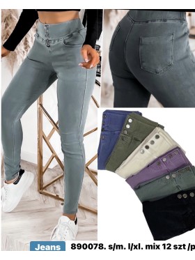 Spodnie   Jeansy damskie  , Size S-XL paczka 12szt,mix kolor
