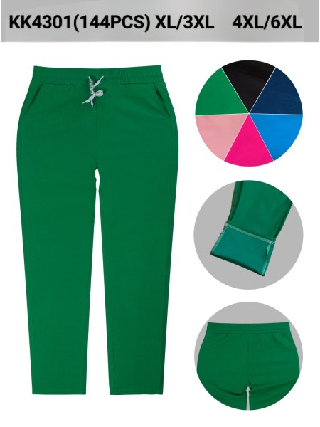 Spodnie damskie , Size XL-6xl,paczka 12szt,MIX kolor