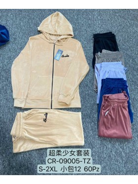 Komplety welurowe damskie , size s-2xl , paczka 12szt, MIX kolor