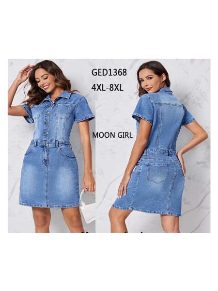 Sukienki Jeansowe damskie , size 4-8xl , paczka 10szt,