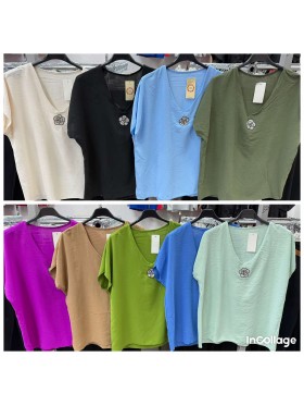 Bluzki damskie Włoskie, size uni, paczka 6szt,mix kolor